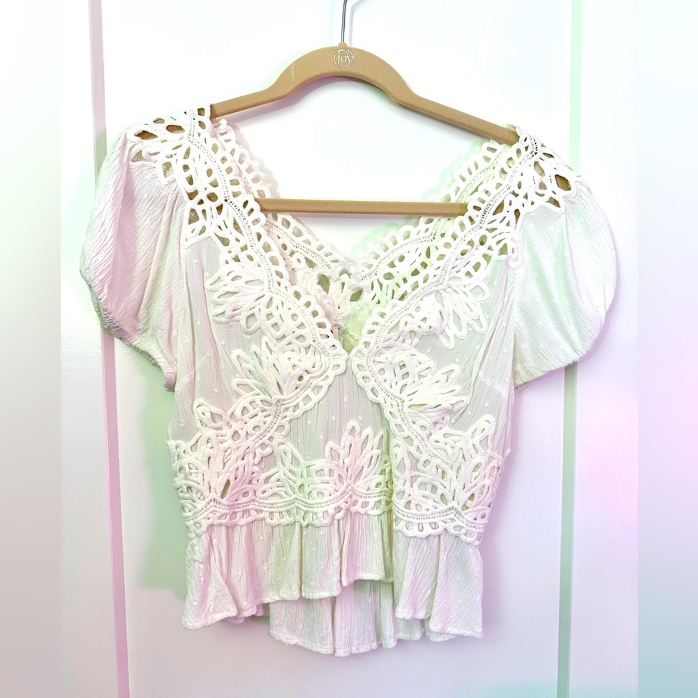 Free people off white detail top
